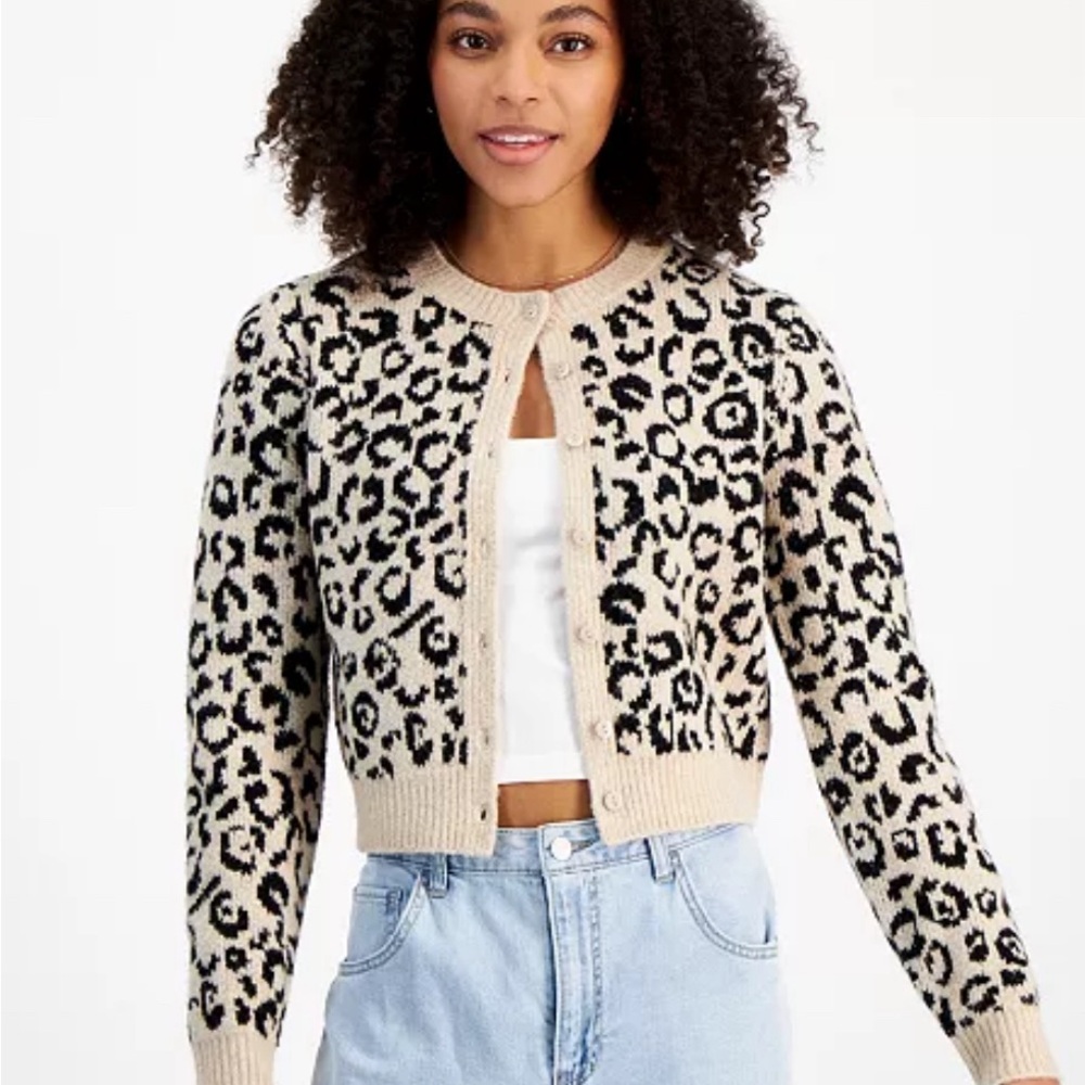 Madden Girl Leopard Cardigan